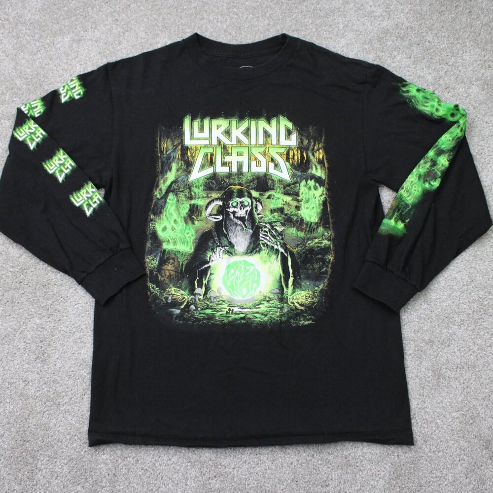 Lurking‎ Class Shirt Mens Medium Black/Green by Sketchy Tankx x Stikker die S/S